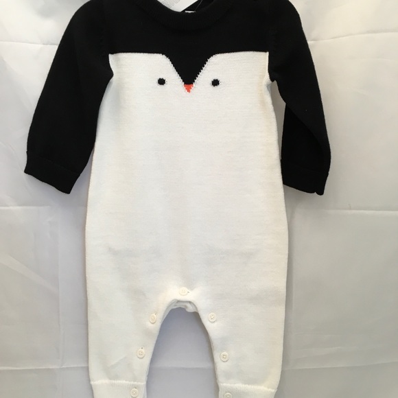 Gymboree NWT 0-3 Months Penguin Sweater Onesie - Picture 1 of 4